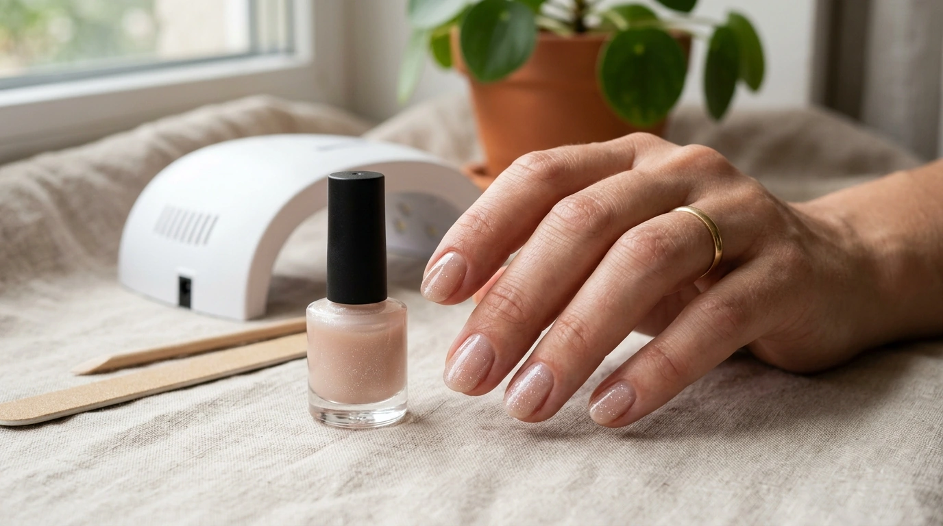 Snow Glitter Jelly Nude Gel Polish (15ml): Sheer Shine