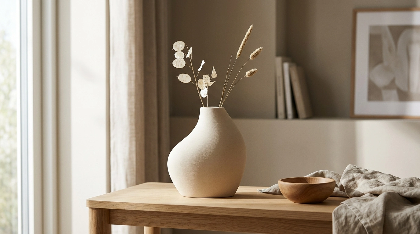 Warm Minimalist Nordic Abstract Ceramic Vase Styling Guide