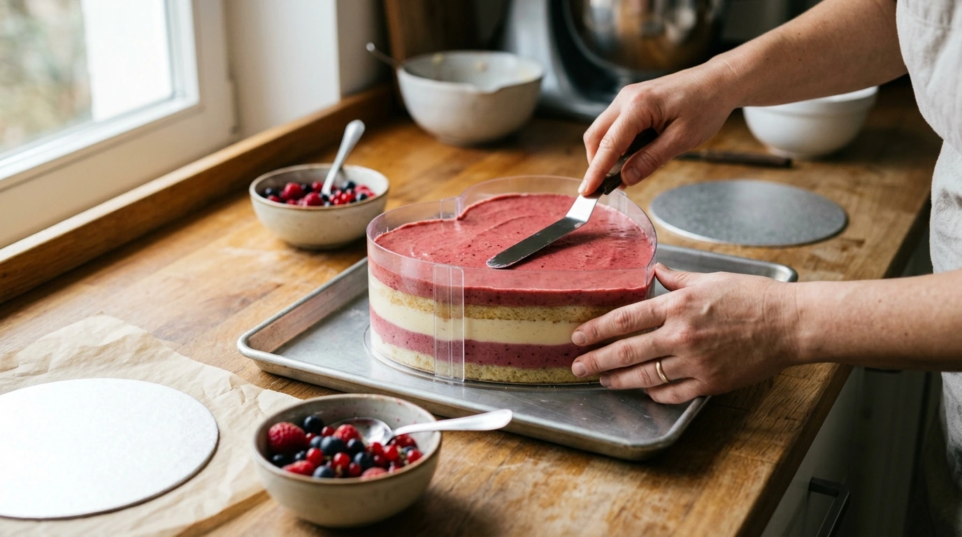 Sharper Heart Desserts with an Adjustable Cake Ring
